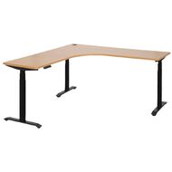 Jasper J Emerge Electric Workstation 1500x1500 Beech/Black