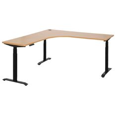 Jasper J Emerge Electric Workstation 1500x1500 Beech/Black