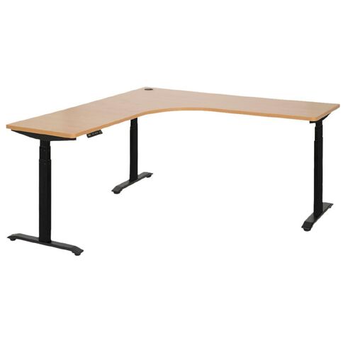 Jasper J Emerge Electric Workstation 1500x1500 Beech/Black