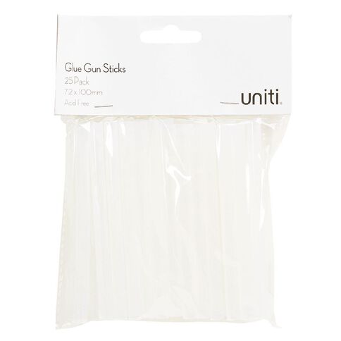 Uniti Glue Gun Sticks 72mm x 100mm Clear 25 Pack