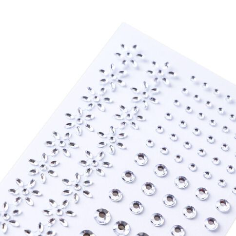 Uniti Bling Stickers Silver 80 Piece