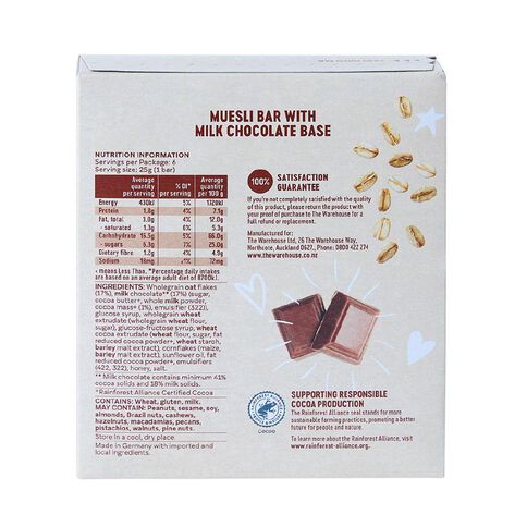 Market Kitchen Muesli Bar Chocolate 6 Pack 6 Pack