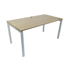 Zealand Novah Desk Oak Top/White Frame 1200w x 600d x 725h
