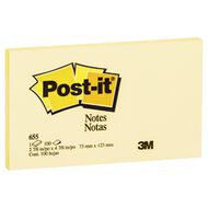 Post-It Notes 655 Canary Yellow 73mm x 123mm