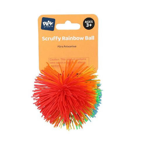Play Studio Scruffy Rainbow Ball 7cm Assorted
