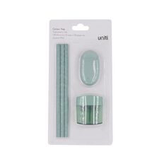 Uniti Colour Pop Roller Point Pens and Shapener set Green Mid