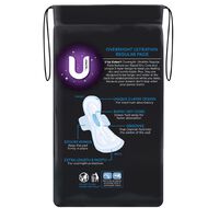 U By Kotex Overnight Ultra Thin Pads with Wings 10 Pack
