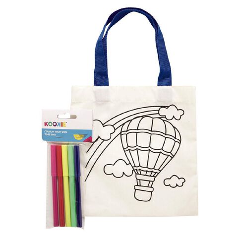 Kookie Colour Your Own Tote Bag Assorted 1 Pack