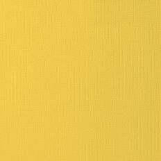 American Crafts Cardstock Textured Sunflower Yellow 12in x 12in