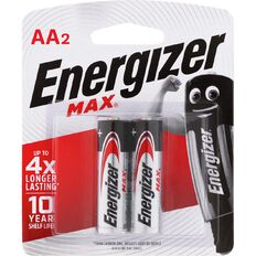 Energizer Max Alkaline Batteries AA 2 Pack