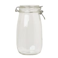 Living & Co Round Glass Clip Top Jar Clear 1.45L
