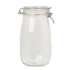 Living & Co Round Glass Clip Top Jar Clear 1.45L