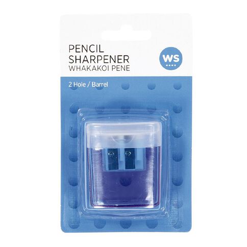 WS Pencil Sharpener 2 Hole Barrel Multi-Coloured
