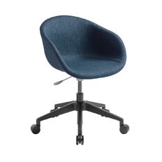 Eden Lotus 5-star Nylon Swivel Chair Navy