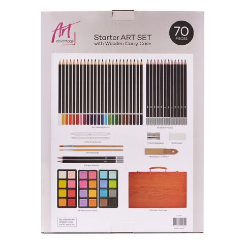 Jasart Art Advantage Starter Set With Wooden Carry Case 70 Pieces Jasart Art Advantage Starter Set With Wooden Carry Case 70 Pieces