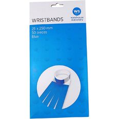 WS Wristbands Blue 50 Pieces