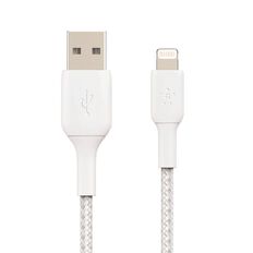 Belkin BoostCharge Lightning to USB-A Braided Cable 1M White