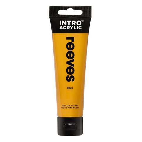 Reeves Intro Acrylic Paint Yellow Ochre 100ml