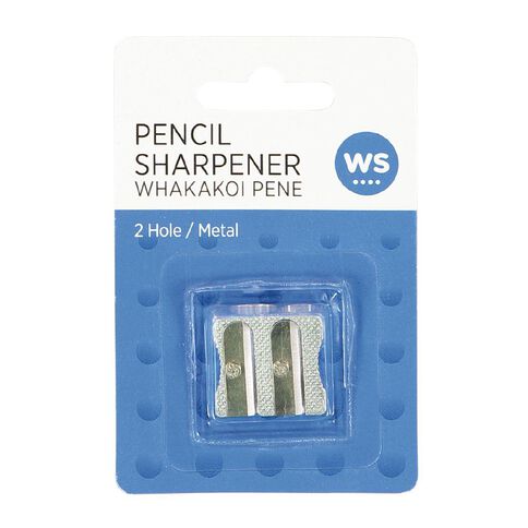 WS Pencil Sharpener 2 Hole Metal Black