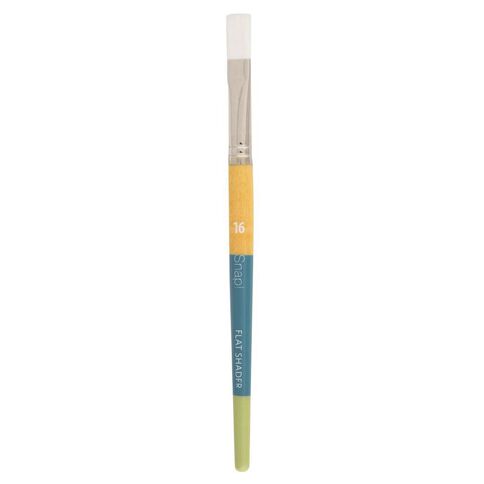 Princeton Snap Brush Short Handle Taklon Flat Shader 16 White