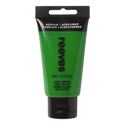 Reeves Fine Acrylic Paint Light Green 75ml