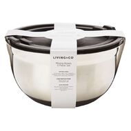 Living & Co Mixing Bowls with Lids Stainless Steel 3 Piece