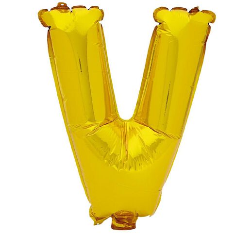 Artwrap Foil Balloon V Gold 35cm