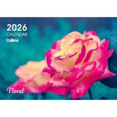 Collins 2026 Wall Calendar NZ Floral Multi-Coloured A4