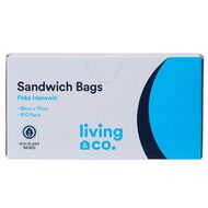 Living & Co 50% Plant-Based Sandwich Bags 100 Pack