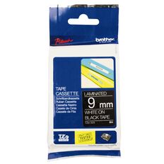Brother TZE325 Laminated Label Tape White On Black 9mm x 8m