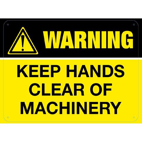 WS Warning Keep Hands Clear of Machinery Sign Large 450mm x 600mm