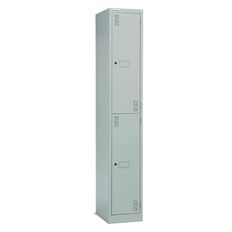 Precision 2 Tier Locker Silver Grey