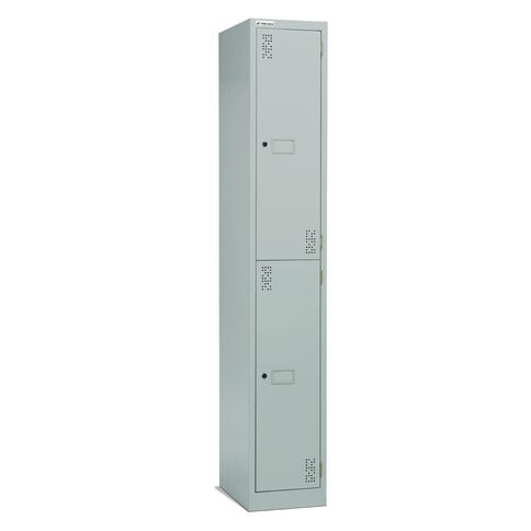 Precision 2 Tier Locker Silver Grey