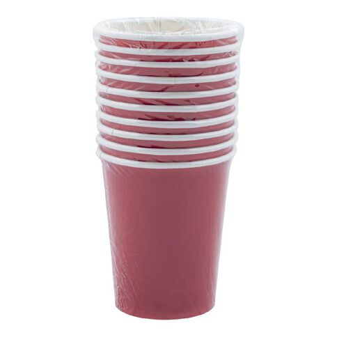 Party Inc Paper Cups Red 10 Pack