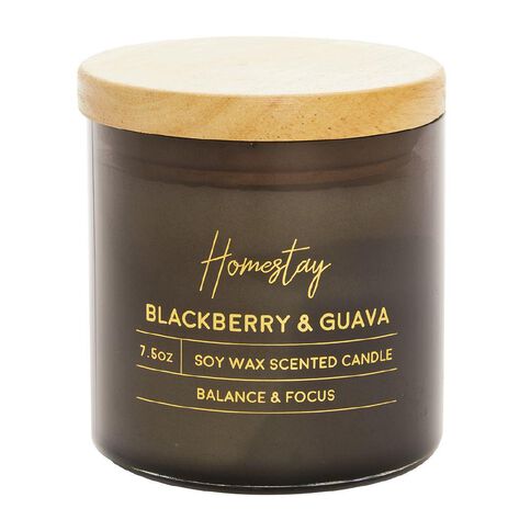 Living & Co Homestay Blackberry and Guava Candle Black One Size