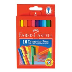 Faber-Castell Connector Felt Pens 10 Pack Multi-Coloured 10 Pack