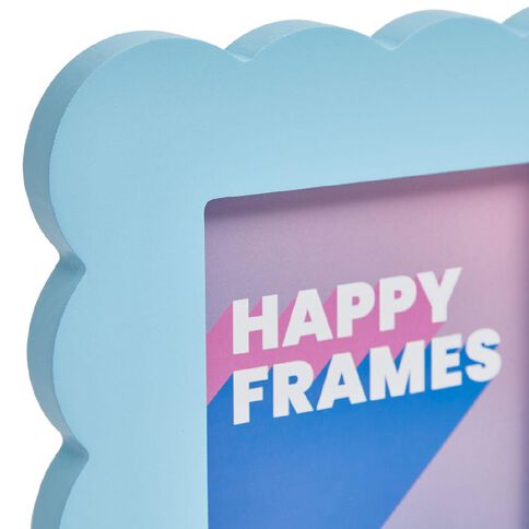 Happy Frames Scalloped 10x15 Blue