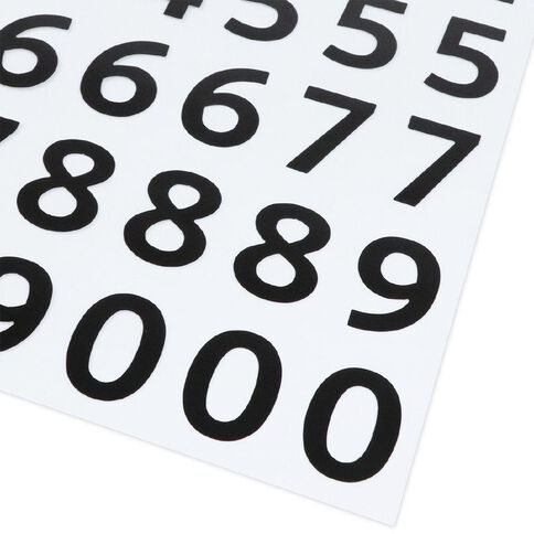 Uniti Iron-on Alphabet & Numbers Black Black