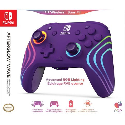 PDP Afterglow Wave Wireless Plus Nintendo Switch Controller Purple