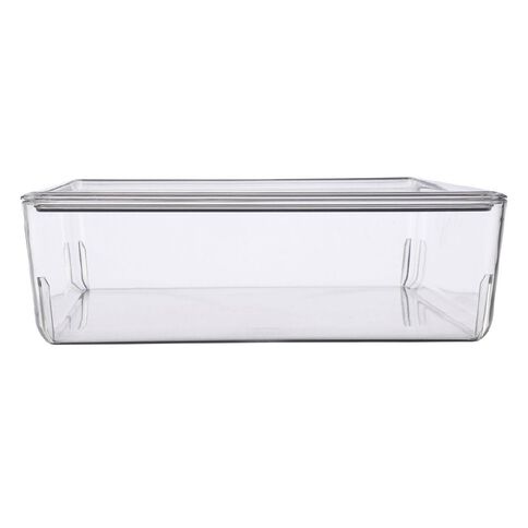 Living & Co Lisse Shallow Lidded Organiser Clear 6L