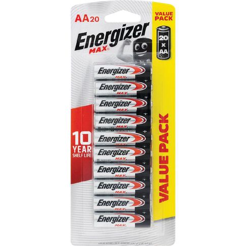 Energizer Max Alkaline Batteries AA 20 Pack