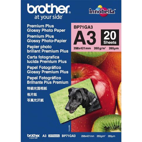 Brother Photo Paper Glossy BP71Ga3 260gsm A3
