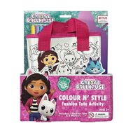 Gabby's Dollhouse Colour In Tote Bag With Markers