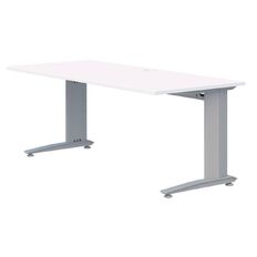 Accent Quick Ship Fixed Height Desk Silver/Snow 1500 x 800