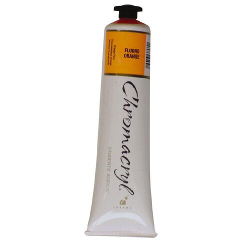 Chromacryl Acrylic Paint Fluoro Orange 75ml