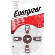 Energizer Hearing Aid Batteries AZ312 4 Pack