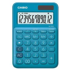 Casio MS20UCBU Desktop 12 Digit Calculator Blue Blue Mid