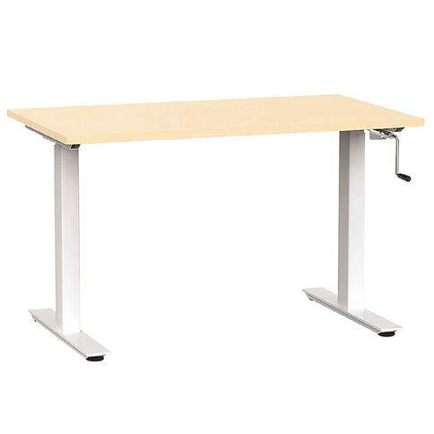 Agile Height Adjustable Desk 1200 Nordic Maple White Warehouse