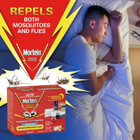 Mortein Peaceful Nights Mosquito & Fly Plug In Prime Pack 25ml