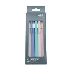 Uniti Clubhouse Pens 3 Pack Multi-Coloured
